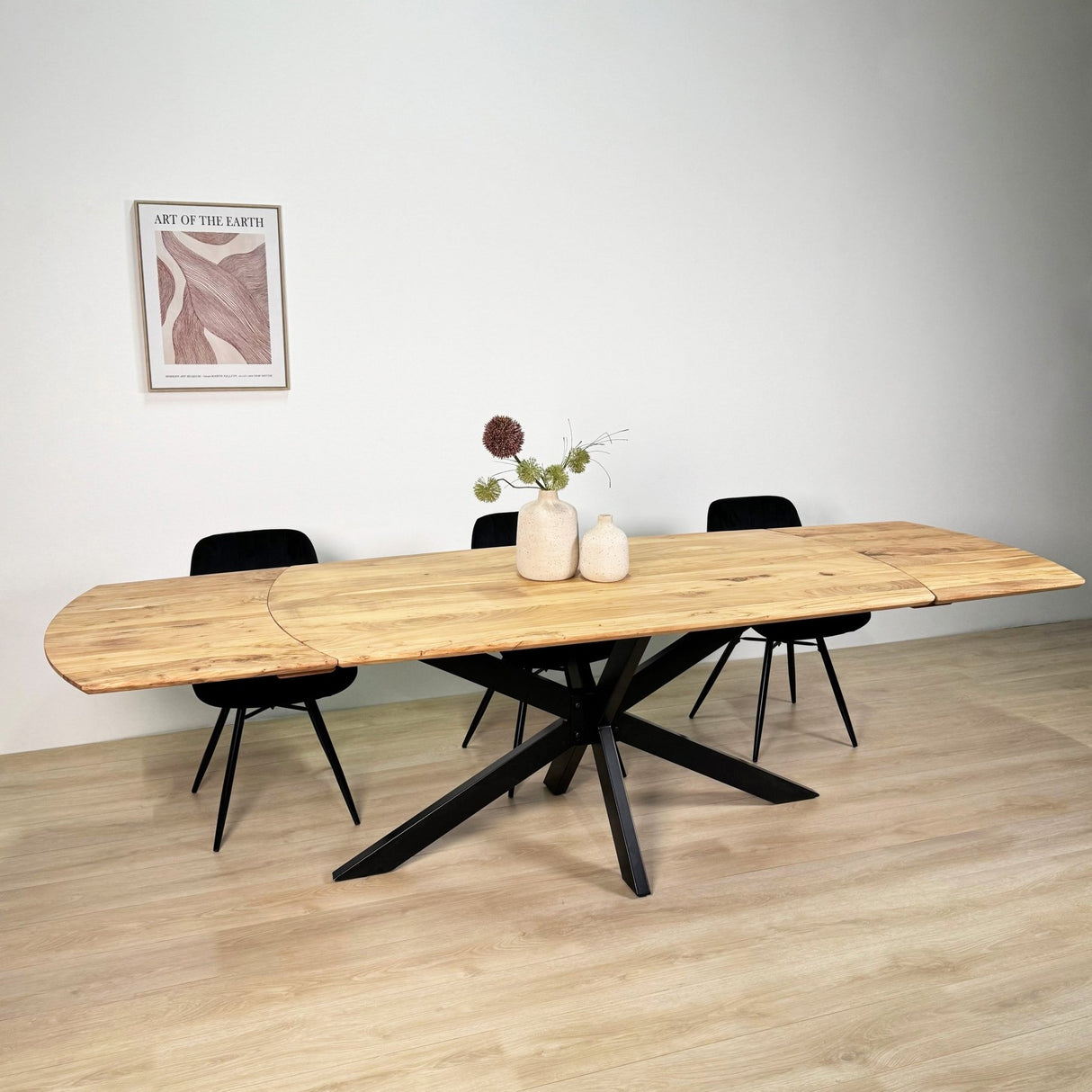 Udtrækkeligt Spisebord Mack Dansk Oval Akacietræ 175-275x90 cm