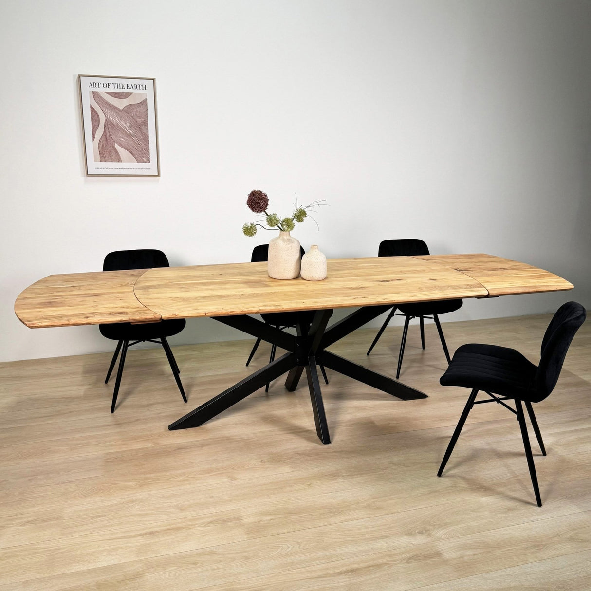 Udtrækkeligt Spisebord Mack Dansk Oval Akacietræ 175-275x90 cm