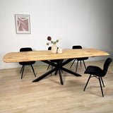 Udtrækkeligt Spisebord Mack Dansk Oval Akacietræ 175-275x90 cm