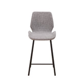 Barkrukken - Beau Barkruk Lichtgrijs Chenille Stof - 67 cm Zithoogte - Zonder Armleuningen - Dimehouse