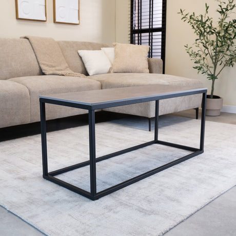 Sofabord Fien Grey Marble Look Rektangulært 100x40 cm