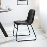 Eetkamerstoelen - Industriële eetkamerstoel Mark zwart - Dimehouse