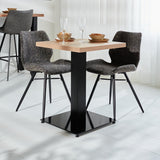 Bistrotafels - Bistrotafel Robin vierkant melamine rustiek eiken - Dimehouse