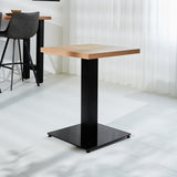 Bistrotafels - Bistrotafel Robin vierkant melamine rustiek eiken - Dimehouse