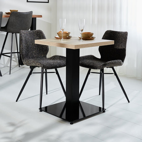 Bistrotafels - Bistrotafel Robin vierkant melamine robson oak - Dimehouse