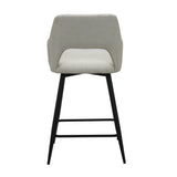 Barkrukken - Draaibare Barkruk Beige Stof Skye - Zithoogte 67 cm - Met Armleuningen - Dimehouse