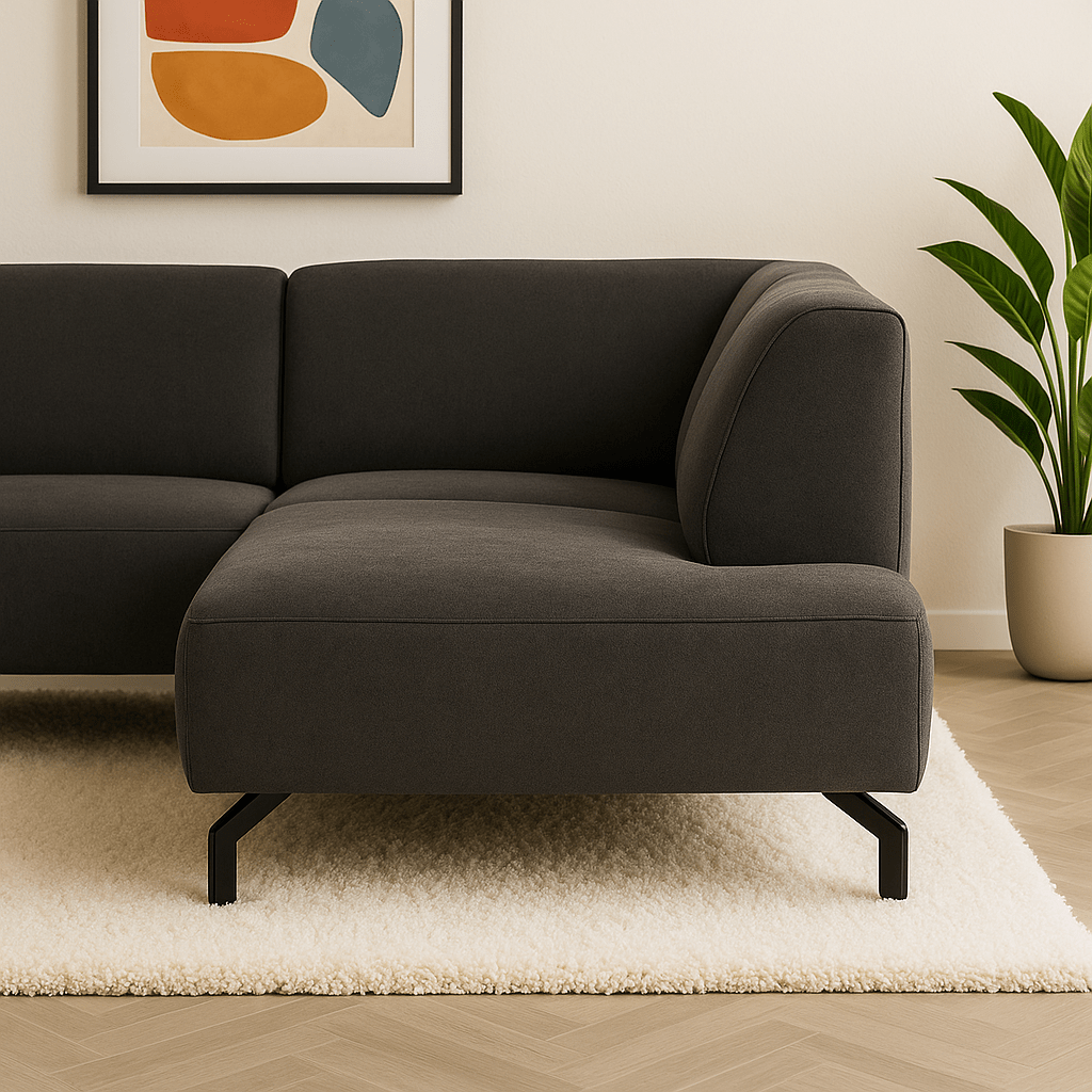 Industrielt hjørne Sofa Stof Anthracite Verona Right