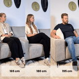 Hjørnesofa Ravi – Chenille Melange Grå – Venstre 
