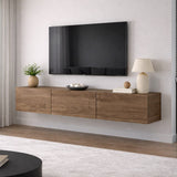 Zwevend TV Meubel Walnoot Melamine -  150x30 cm - West