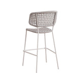 Havestol Leslie Dimehouse Hvid LxBxH 118x58x55 Reb Hvid foto diagonalt set bagfra