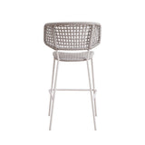 Havestol Leslie Dimehouse Hvid LxBxH 118x58x55 Reb Hvid foto diagonalt set bagfra