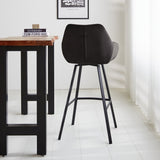 Barstol Elise Velvet Dimehouse Antracit LxBxH 95x59x57 Velvet Atmosfærisk foto diagonalt set bagfra