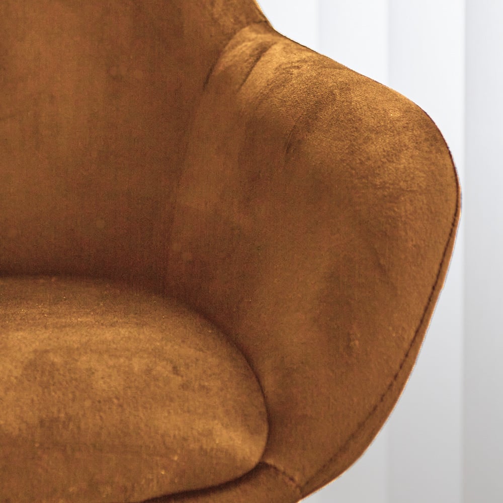 Barstol Elise Velvet Dimehouse Cognac LxBxH 95x59x57 Velvet Atmosfærisk fotodetalje