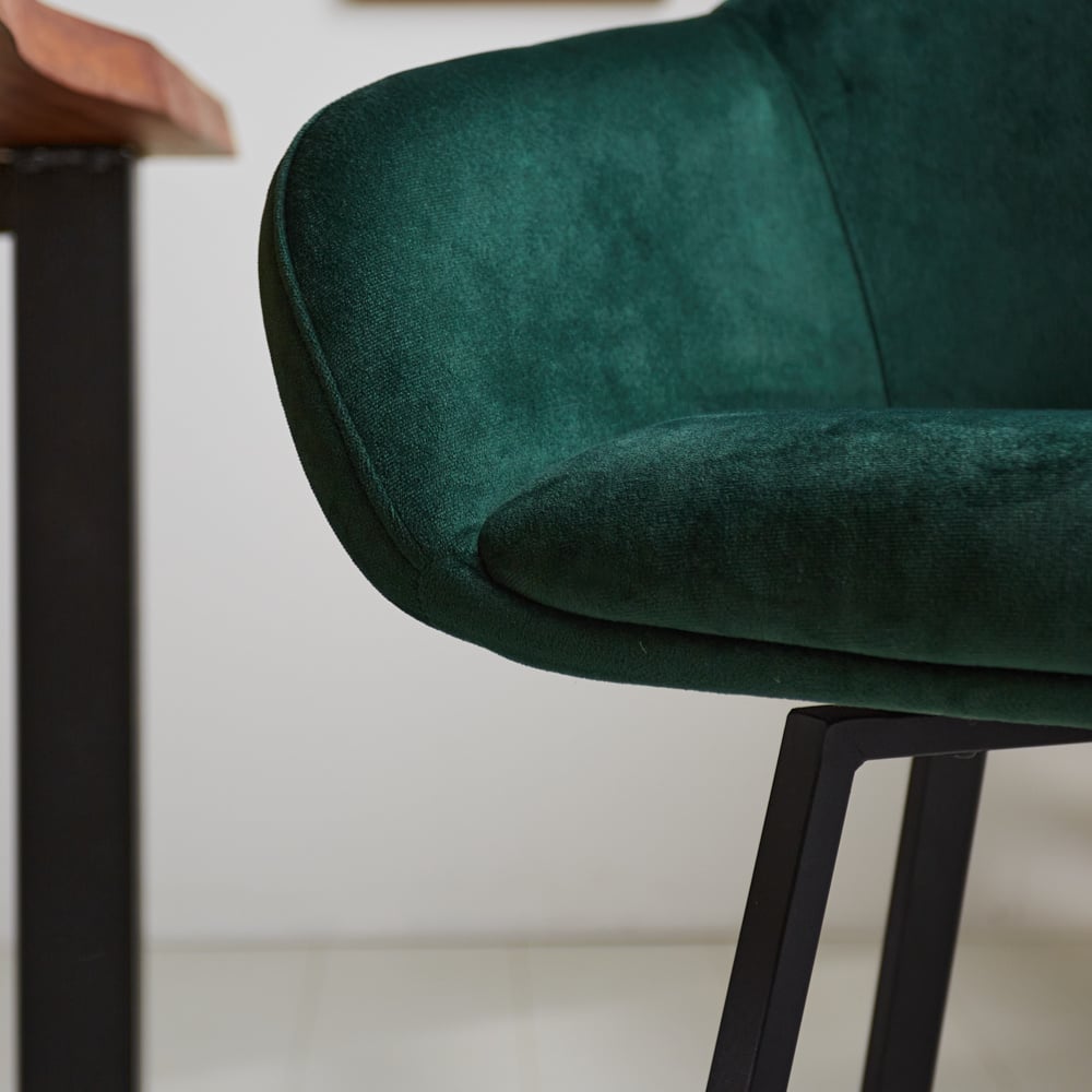 Barstol Elise Velvet Dimehouse Grøn LxBxH 95x59x57 Velvet Atmosfærisk fotodetalje