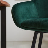 Barstol Elise Velvet Dimehouse Grøn LxBxH 95x59x57 Velvet Atmosfærisk fotodetalje