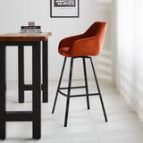 Barstol Elise Velvet Dimehouse Rust LxBxH 95x59x57 Velvet Atmosfærisk foto fra siden