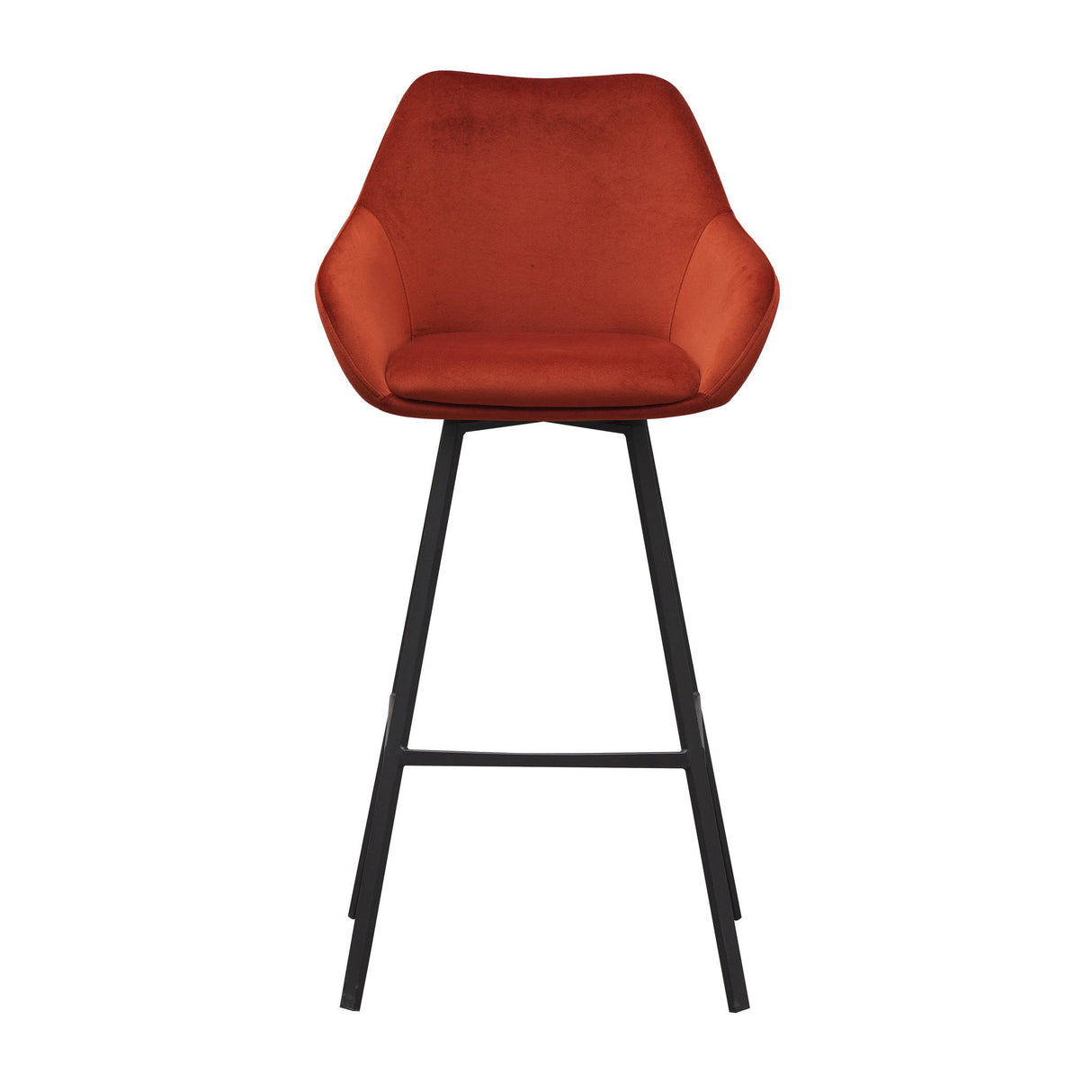 Barstol Elise Velvet Dimehouse Rust LxBxH 95x59x57 Velvet White foto set forfra
