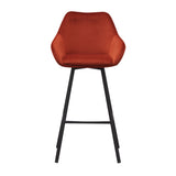 Barstol Elise Velvet Dimehouse Rust LxBxH 95x59x57 Velvet White foto set forfra