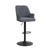Barstol Novan chenille Dimehouse Blå LxBxH 75x58x54 Stof Hvid foto diagonalt set forfra