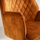 Barstol Novan fløjl Dimehouse Cognac LxBxH 75x58x54 Stof Atmosfærisk fotodetalje
