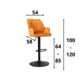 Barstol Novan fløjl Dimehouse Cognac LxBxH 75x58x54 Stof Hvid fotostørrelsesindikation