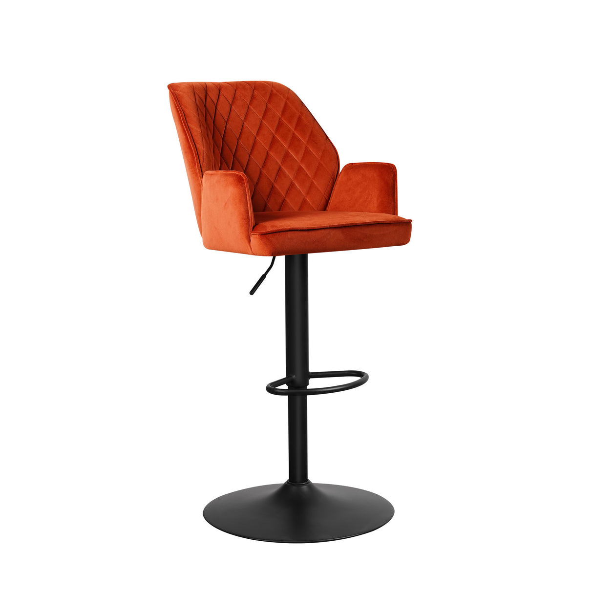 Barstol Novan fløjl Dimehouse Kobber LxBxH 75x58x54 Stof Hvid foto diagonalt set forfra