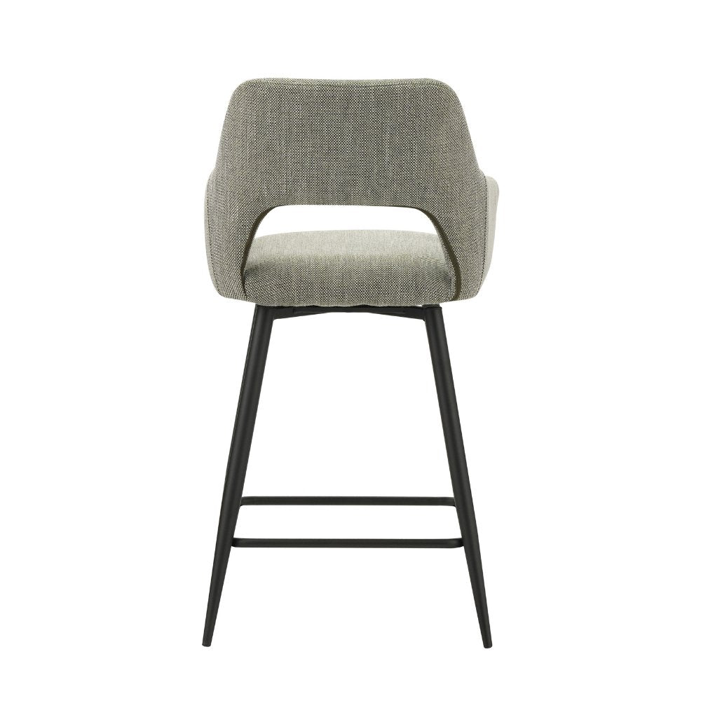 Barstol Skye Dimehouse Grøn LxBxH 81x63x54 Stof Hvid foto diagonalt set bagfra