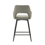 Barstol Skye Dimehouse Grøn LxBxH 81x63x54 Stof Hvid foto diagonalt set bagfra