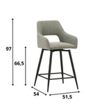 Barstol Skye Dimehouse Grøn LxBxH 81x63x54 Stof Hvid fotostørrelsesindikation