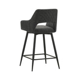 Barstol Skye Dimehouse Sort LxBxH 81x63x54 Stof Hvid foto diagonalt set bagfra