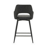 Barstol Skye Dimehouse Sort LxBxH 81x63x54 Stof Hvid foto diagonalt set bagfra