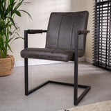 Spisestuestol Jackson Dimehouse Antracit LxBxH 71x58x54 Stof Atmosfærisk foto diagonalt set forfra