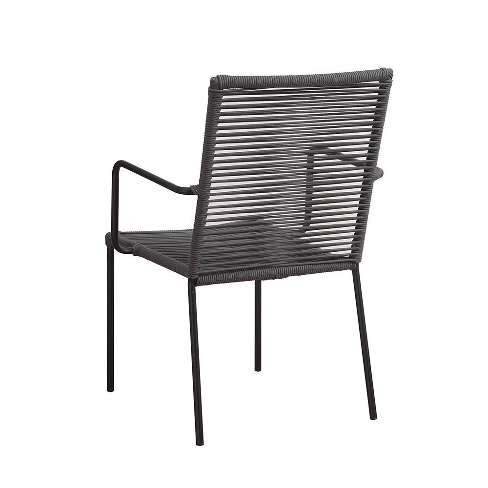 Havestol Iza Dimehouse Antracit LxBxH 93x69x60 Reb Hvid foto diagonalt set bagfra