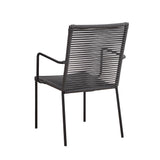 Havestol Iza Dimehouse Antracit LxBxH 93x69x60 Reb Hvid foto diagonalt set bagfra