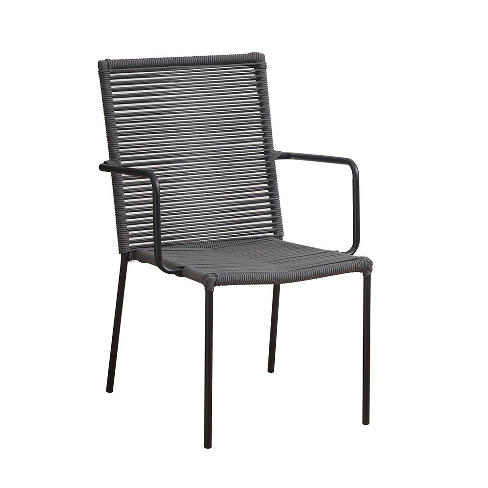 Havestol Iza Dimehouse Antracit LxBxH 93x69x60 Reb Hvid foto diagonalt set forfra