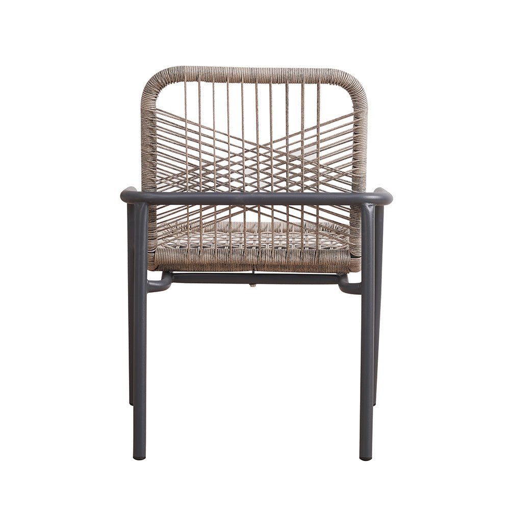 Havestol Nika Dimehouse Sand LxBxH 57x55x55 Reb Hvid foto diagonalt set bagfra