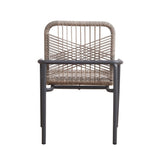 Havestol Nika Dimehouse Sand LxBxH 57x55x55 Reb Hvid foto diagonalt set bagfra