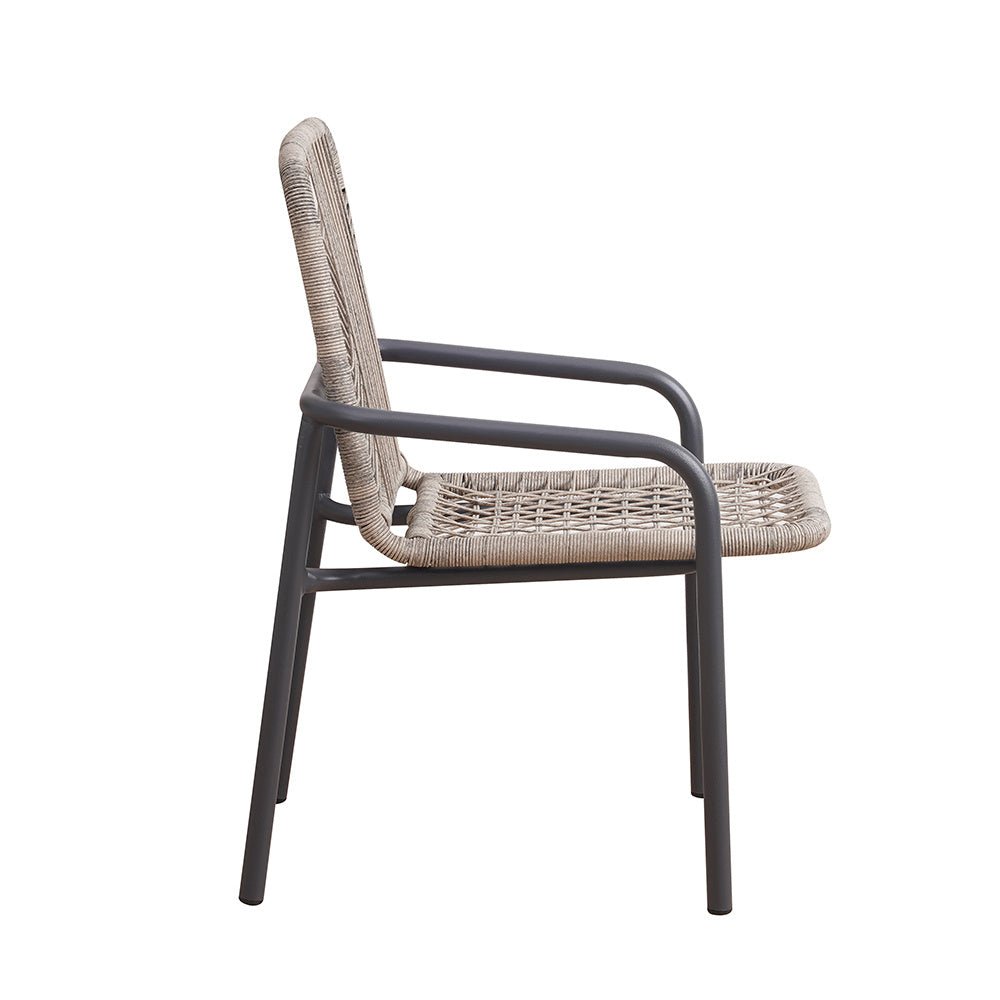 Havestol Nika Dimehouse Sand LxBxH 57x55x55 Reb Hvid foto fra siden