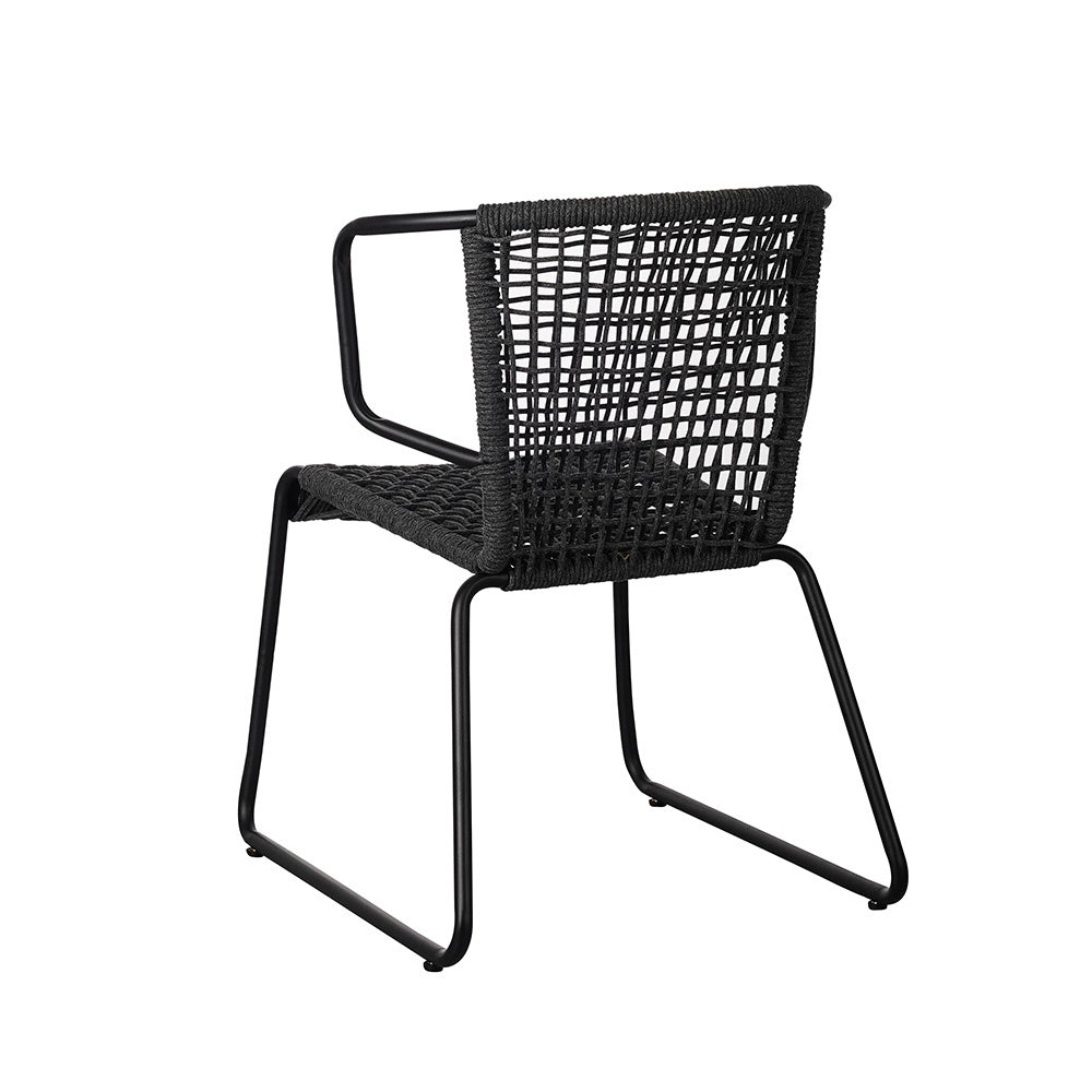 Havestol Dora Dimehouse Antracit LxBxH 83x69x60 Reb Hvid foto diagonalt set bagfra