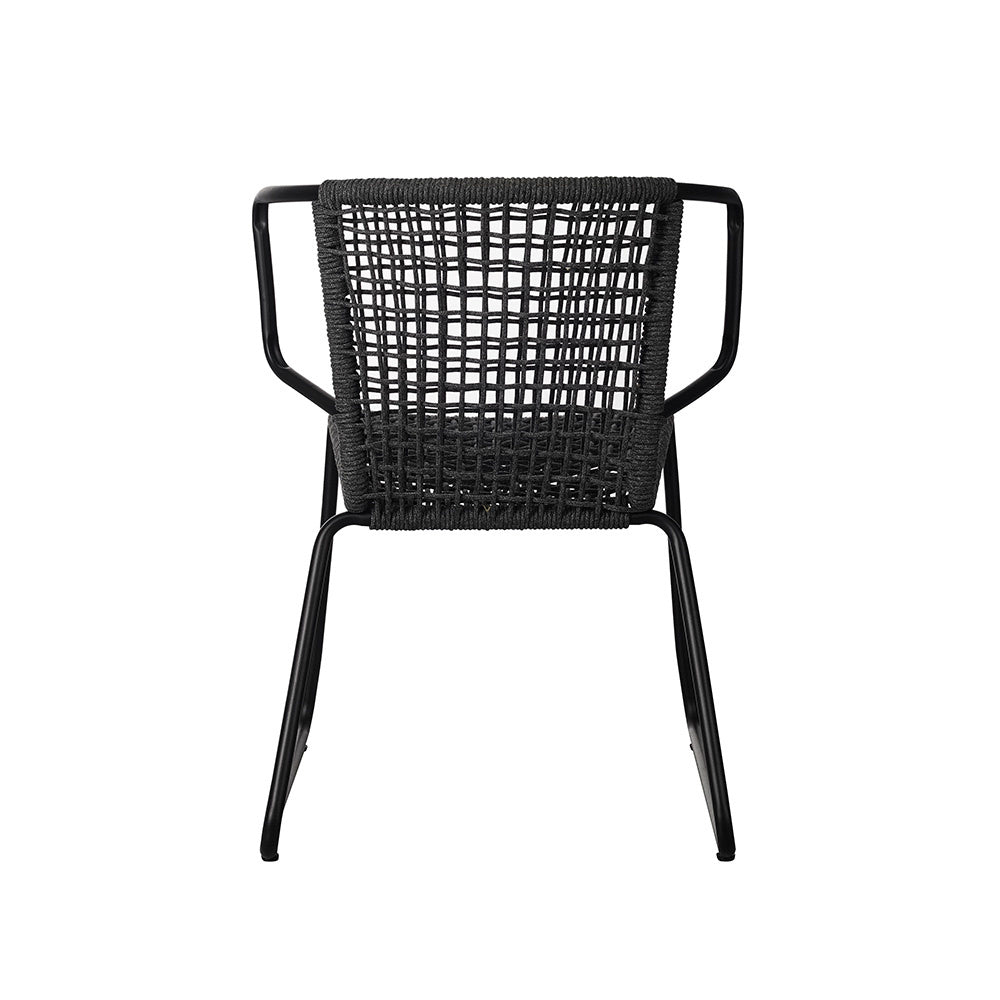 Havestol Dora Dimehouse Antracit LxBxH 83x69x60 Reb Hvid foto diagonalt set bagfra