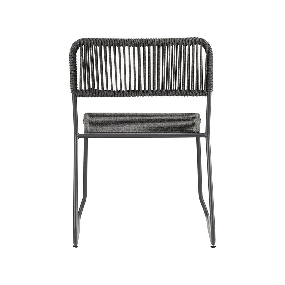 Havestol Lester Dimehouse Grå LxBxH 86x60x57 Reb Hvid foto diagonalt set bagfra