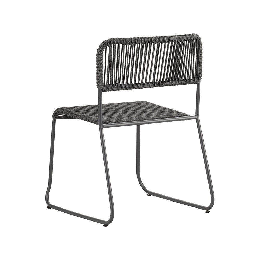 Havestol Lester Dimehouse Grå LxBxH 86x60x57 Reb Hvid foto diagonalt set bagfra