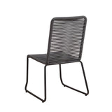 Havestol Liza Dimehouse Antracit LxBxH 93x62x57 Reb Hvid foto diagonalt set bagfra