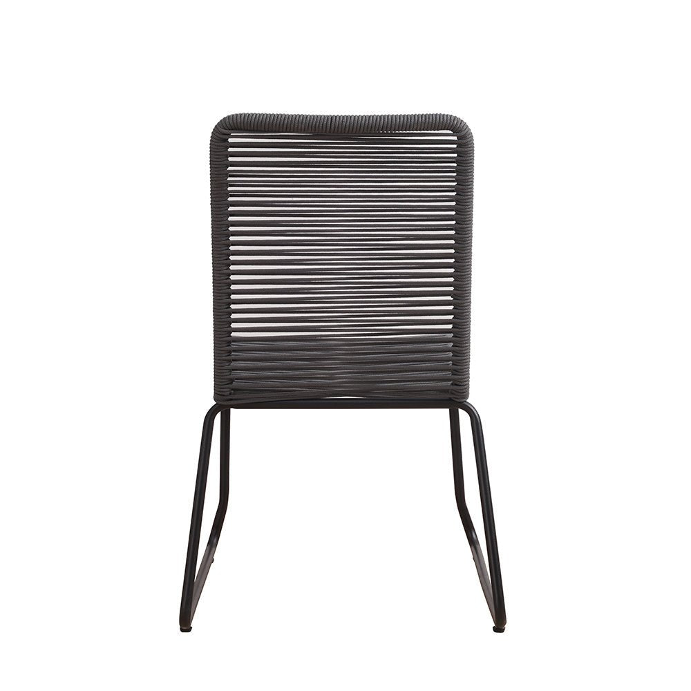 Havestol Liza Dimehouse Antracit LxBxH 93x62x57 Reb Hvid foto diagonalt set bagfra