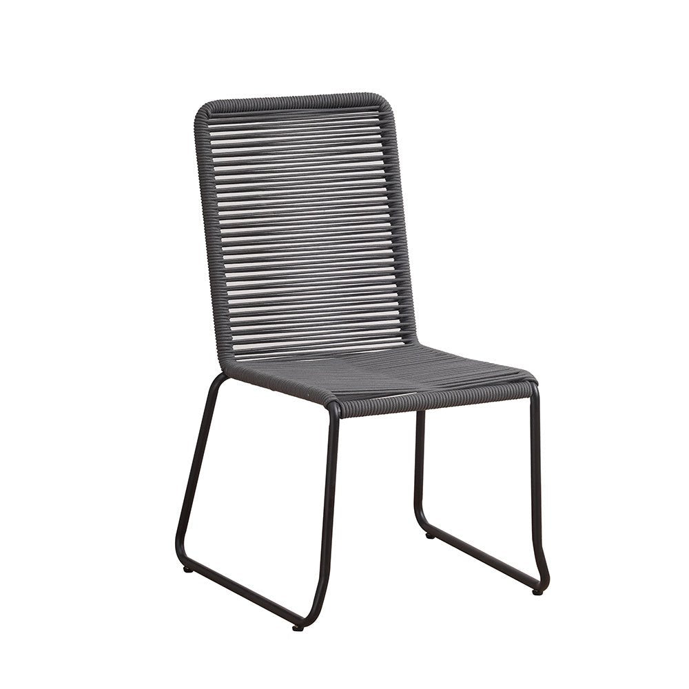 Havestol Liza Dimehouse Antracit LxBxH 93x62x57 Reb Hvid foto diagonalt set forfra