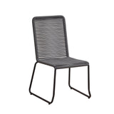 Havestol Liza Dimehouse Antracit LxBxH 93x62x57 Reb Hvid foto diagonalt set forfra
