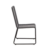 Havestol Liza Dimehouse Antracit LxBxH 93x62x57 Reb Hvid foto fra siden