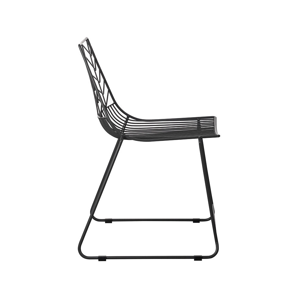 Havestol Millie Dimehouse Sort LxBxH 87x62x61 Metal Hvid foto fra siden