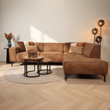 Industriel hjørnesofa cognac eco-læder Brisbane - højre 