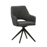 Spisestuestol Sid Dimehouse Antracit LxBxH 59x56x53 Stof Hvid foto diagonalt set forfra
